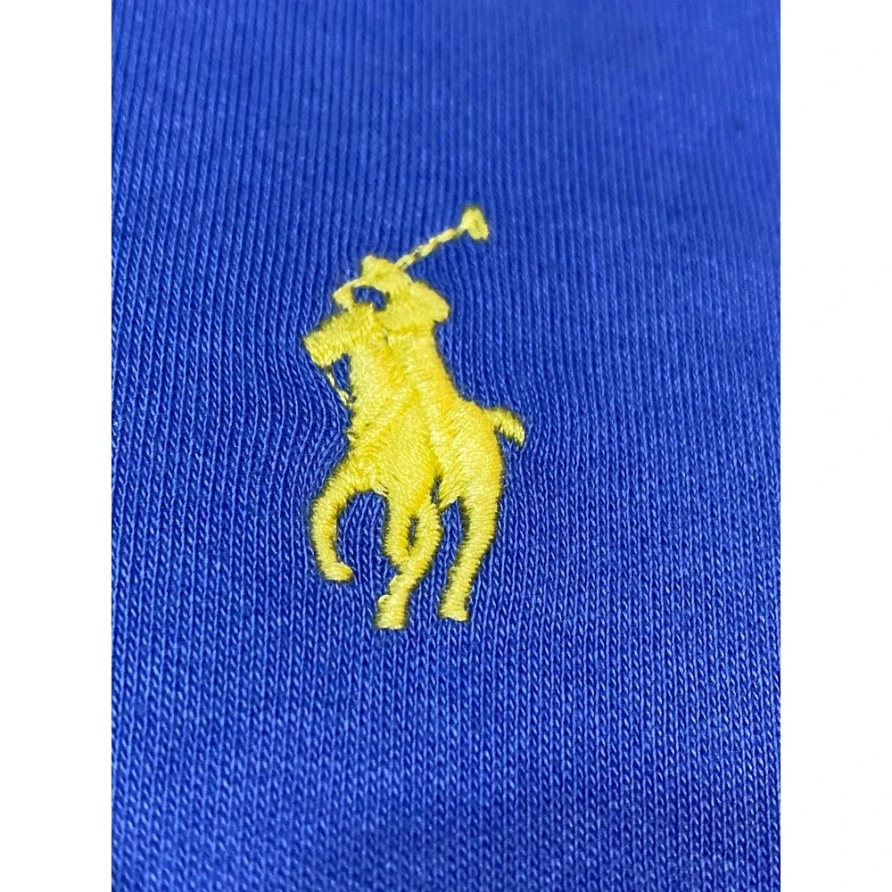 Polo Ralph Lauren Mens Custom Fit Blue Soft Cotton Short Sleeve Polo Shirt M - Picture 6 of 8